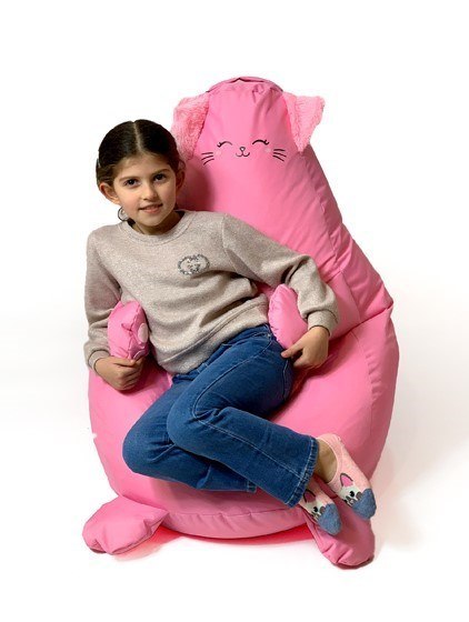 Pufa worek sako KOTEK różowy XL 130x90 Pufa worek sako KOTEK różowy XL 130x90