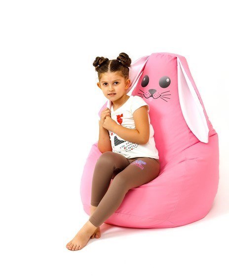 Pufa worek sako KRÓLIK różowy XL 130x90 Pufa worek sako KRÓLIK różowy XL 130x90