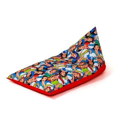 Pufa worek sako MATERAC druk-czerwony XXL 160x80 Pufa worek sako MATERAC druk-czerwony XXL 160x80
