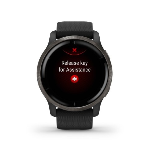Zegarek Garmin Venu 2 (45 mm) Slate Stainless Steel Bezel / Black Case / Silicone Band Zegarek Garmin Venu 2 (45 mm) Slate Stainless Steel Bezel / Black Case / Silicone Band