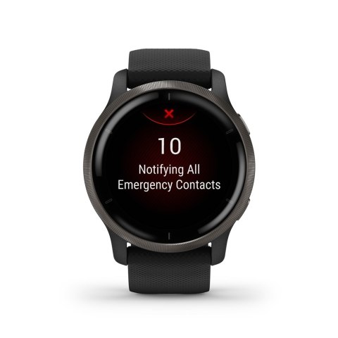 Zegarek Garmin Venu 2 (45 mm) Slate Stainless Steel Bezel / Black Case / Silicone Band Zegarek Garmin Venu 2 (45 mm) Slate Stainless Steel Bezel / Black Case / Silicone Band