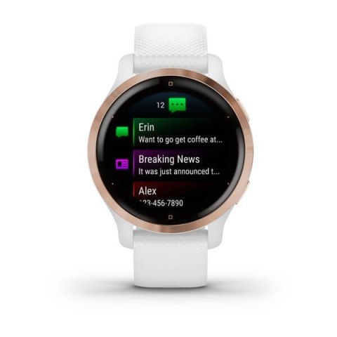 Zegarek Garmin Venu 2S (40 mm) Rose Gold Stainless Steel Bezel / White Case / Silicone Band Zegarek Garmin Venu 2S (40 mm) Rose Gold Stainless Steel Bezel / White Case / Silicone Band
