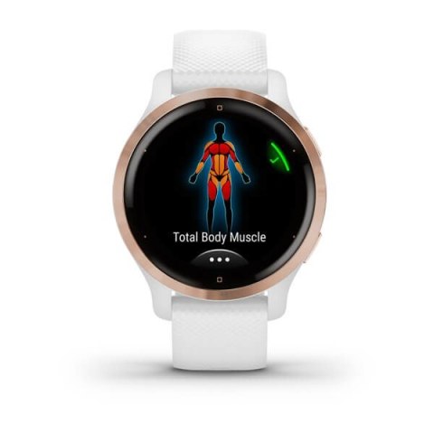 Zegarek Garmin Venu 2S (40 mm) Rose Gold Stainless Steel Bezel / White Case / Silicone Band Zegarek Garmin Venu 2S (40 mm) Rose Gold Stainless Steel Bezel / White Case / Silicone Band