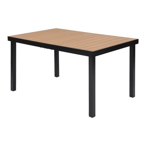 Stół ogrodowy IZZY 6-osobowy 140x90x74 brąz/czarny Stół ogrodowy IZZY 6-osobowy 140x90x74 brąz/czarny