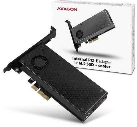 Adapter Axagon PCEM2-DC PCI-E x4 na M.2 NVMe z chłodzeniem Adapter Axagon PCEM2-DC PCI-E x4 na M.2 NVMe z chłodzeniem