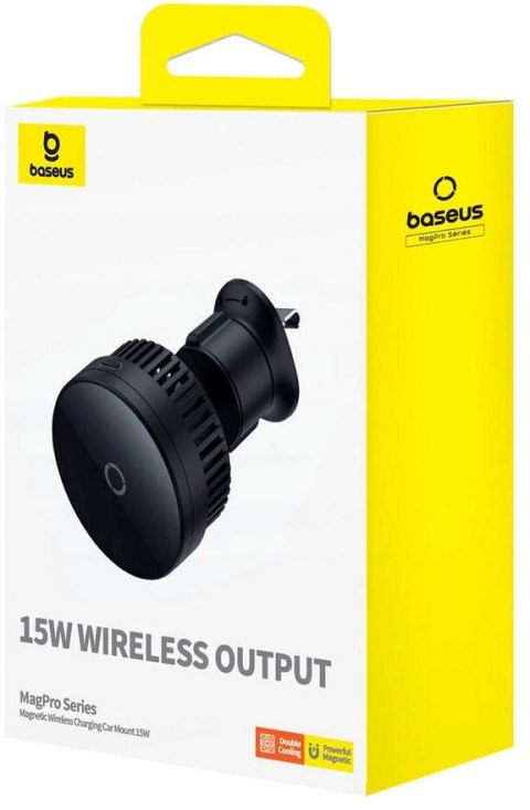 UCHWYT SAMOCHODOWY ŁADOWARKA INDUKCYJNA Baseus MagPro C40164100121-00 Qi 15W MagSafe NA KRATKĘ CZARNY UCHWYT SAMOCHODOWY ŁADOWARKA INDUKCYJNA Baseus MagPro C40164100121-00 Qi 15W MagSafe NA KRATKĘ CZARNY