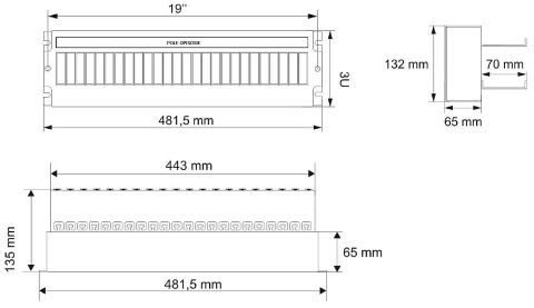PANEL DYSTRYBUCJI NAPIĘĆ A19-TS-35/PD-3U