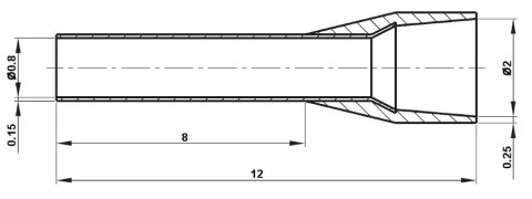 TULEJKA KABLOWA TUL-0.34/8/DIN-T*P100 TULEJKA KABLOWA TUL-0.34/8/DIN-T*P100