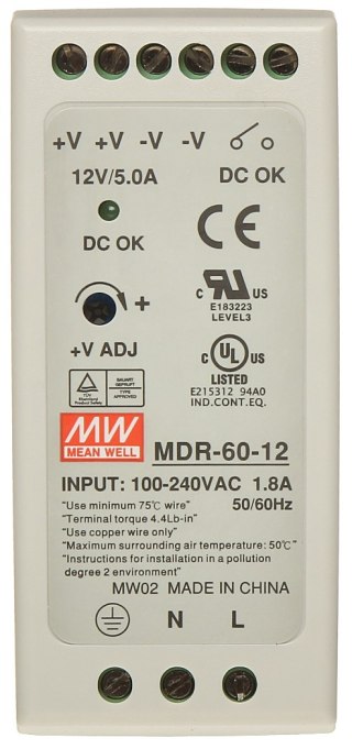 ZASILACZ IMPULSOWY MDR-60-12