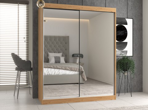 Szafa z drzwiami przesuwnymi z 2 lustrami IGA 160x61xH200 artisan Szafa z drzwiami przesuwnymi z 2 lustrami IGA 160x61xH200 artisan
