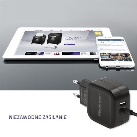 Ładowarka Qoltec 50190 (3400 mA; 17W; USB, USB typ C) Ładowarka Qoltec 50190 (3400 mA; 17W; USB, USB typ C)