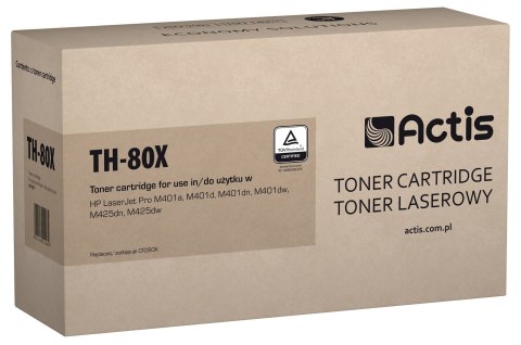 Actis TH-80X Toner (zamiennik HP 80X CF280X; Standard; 6900 stron; czarny) Actis TH-80X Toner (zamiennik HP 80X CF280X; Standard; 6900 stron; czarny)