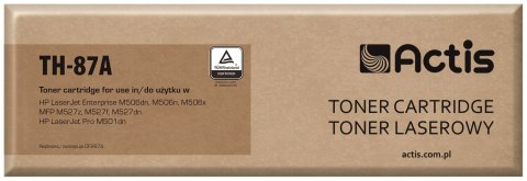Actis TH-87A Toner (zamiennik HP 87A CF287A; Standard; 9000 stron; czarny) Actis TH-87A Toner (zamiennik HP 87A CF287A; Standard; 9000 stron; czarny)