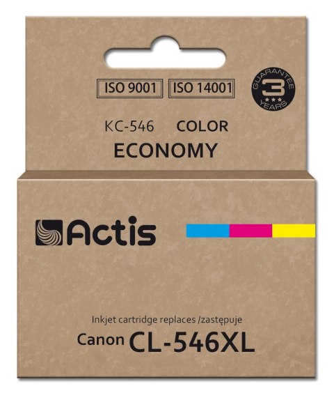Actis KC-546 Tusz (zamiennik Canon CL-546XL; Supreme; 15 ml; 180 stron; czerwony, niebieski, żółty). Actis KC-546 Tusz (zamiennik Canon CL-546XL; Supreme; 15 ml; 180 stron; czerwony, niebieski, żółty).