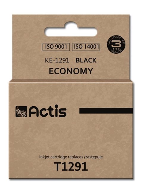 Actis KE-1291 Tusz (zamiennik Epson T1291; Standard; 18 ml; czarny) Actis KE-1291 Tusz (zamiennik Epson T1291; Standard; 18 ml; czarny)