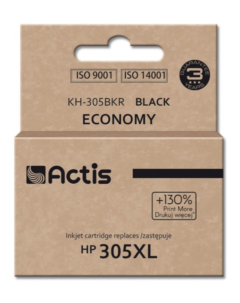 Actis KH-305BKR Tusz do drukarki HP; Zamiennik HP 305XL 3YM62AE; Standard; 20 ml; czarny Actis KH-305BKR Tusz do drukarki HP; Zamiennik HP 305XL 3YM62AE; Standard; 20 ml; czarny