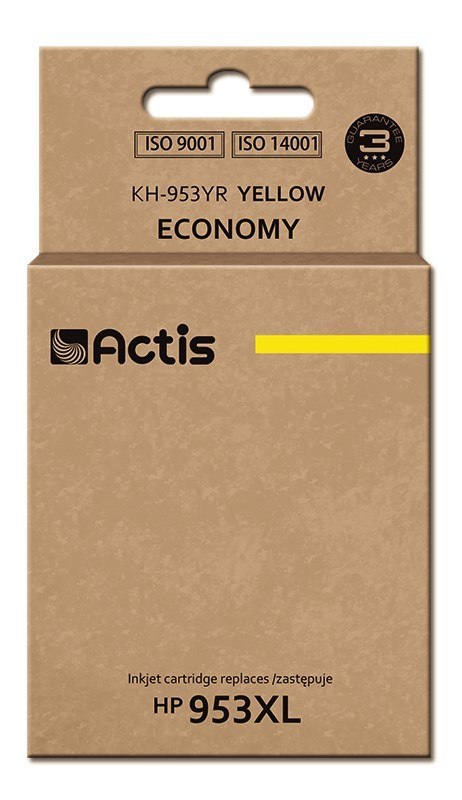 Actis KH-953YR Tusz (zamiennik HP 953XL F6U18AE; Standard; 25ml; żółty) - Nowy Chip Actis KH-953YR Tusz (zamiennik HP 953XL F6U18AE; Standard; 25ml; żółty) - Nowy Chip