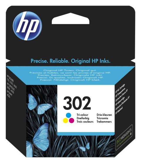 Tusz HP kolor HP 302, HP302=F6U65AE, 165 str.,4 ml Tusz HP kolor HP 302, HP302=F6U65AE, 165 str.,4 ml