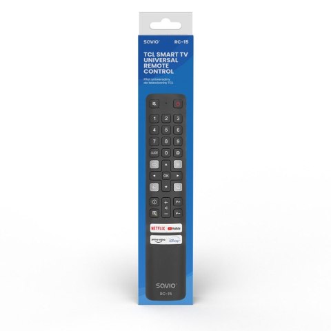 SAVIO PILOT UNIWERSALNY DO TV /ZAMIENNIK DO TV TCL - SMART TV RC-15 SAVIO PILOT UNIWERSALNY DO TV /ZAMIENNIK DO TV TCL - SMART TV RC-15