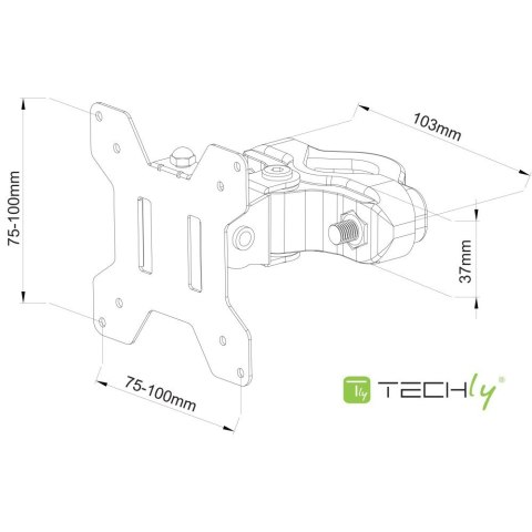 TECHLY UCHWYT NA SŁUP TV LED/LCD 13-30 CALI 10KG O TECHLY UCHWYT NA SŁUP TV LED/LCD 13-30 CALI 10KG O