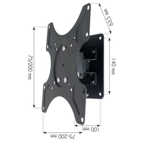 TECHLY UCHWYT ŚCIENNY TV LED/LCD 17-37 CALI 25KG O TECHLY UCHWYT ŚCIENNY TV LED/LCD 17-37 CALI 25KG O