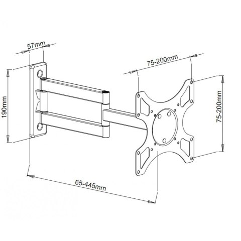 TECHLY UCHWYT ŚCIENNY TV LED/LCD 19-37 CALI 25KG O TECHLY UCHWYT ŚCIENNY TV LED/LCD 19-37 CALI 25KG O