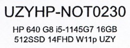 HP ProBook 640 G8 i5-1145G7 16GB 512GB SSD 14