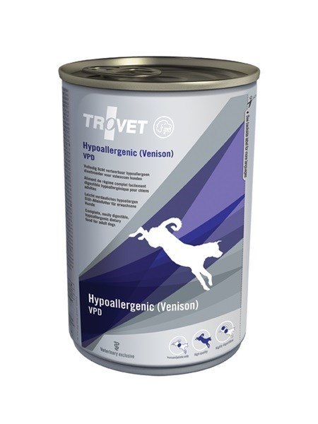 TROVET Hypoallergenic VPD z dziczyzną - mokra karma dla psa - 400 g TROVET Hypoallergenic VPD z dziczyzną - mokra karma dla psa - 400 g