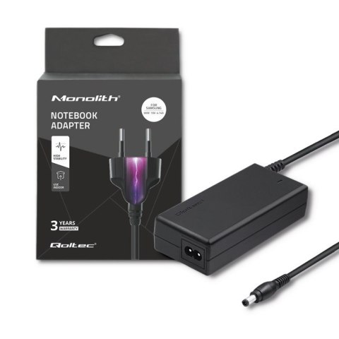 Zasilacz Qoltec 50089.90W do notebooka Samsung (19 V; 4,74 A; 90W; 5.5 mm x 3.5 mm) Zasilacz Qoltec 50089.90W do notebooka Samsung (19 V; 4,74 A; 90W; 5.5 mm x 3.5 mm)