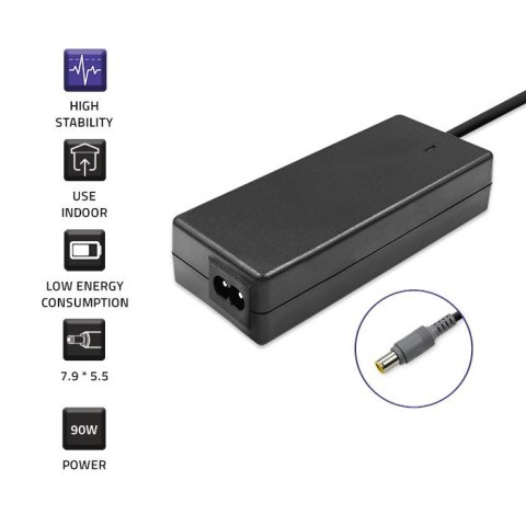 Zasilacz Qoltec 50093.90W do notebooka IBM, Lenovo (20 V; 4,5 A; 90W; 7.9 mm x 5.5 mm) Zasilacz Qoltec 50093.90W do notebooka IBM, Lenovo (20 V; 4,5 A; 90W; 7.9 mm x 5.5 mm)
