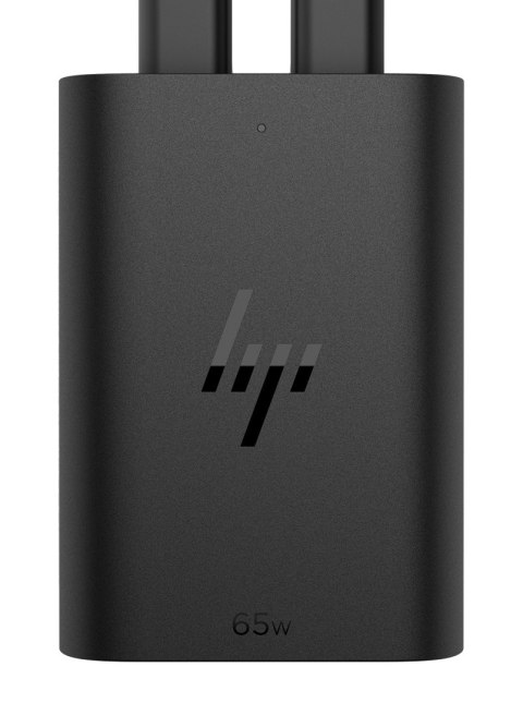 Zasilacz sieciowy HP 65W GaN Laptop Charger 2xUSB-C czarny 600Q7AA Zasilacz sieciowy HP 65W GaN Laptop Charger 2xUSB-C czarny 600Q7AA