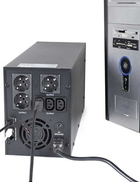 ENERGENIE ZASILACZ AWARYJNY UPS AVR 3000VA LCD, 3X C13, 3X SCHUKO, USB, RJ45 ENERGENIE ZASILACZ AWARYJNY UPS AVR 3000VA LCD, 3X C13, 3X SCHUKO, USB, RJ45