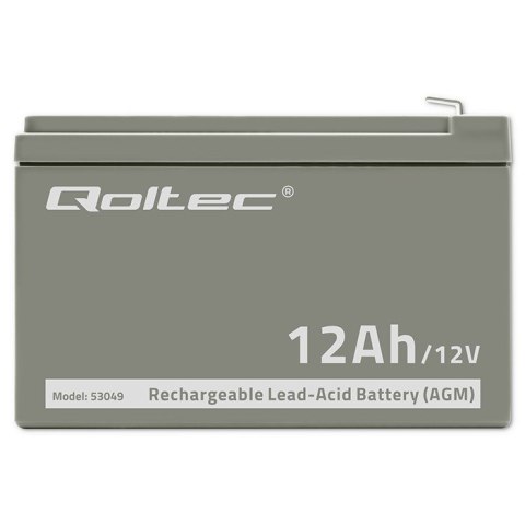 QOLTEC AKUMULATOR AGM | 12V | 12AH QOLTEC AKUMULATOR AGM | 12V | 12AH