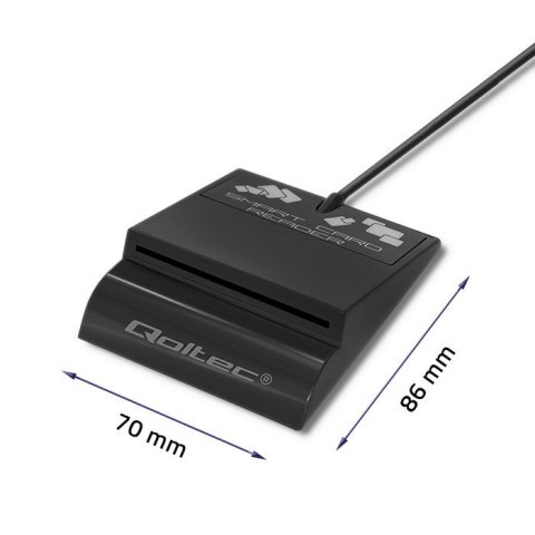 QOLTEC CZYTNIK CHIPOWYCH KART ID INTELIGENTNY | SCR-0636 | USB TYP C QOLTEC CZYTNIK CHIPOWYCH KART ID INTELIGENTNY | SCR-0636 | USB TYP C