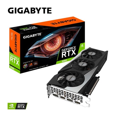 Karta graficzna Gigabyte GeForce RTX 3060 GAMING OC 12GB rev. 2.0 GDDR6 Karta graficzna Gigabyte GeForce RTX 3060 GAMING OC 12GB rev. 2.0 GDDR6