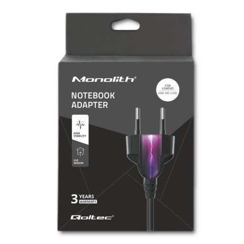 Zasilacz Qoltec 50098.45W do notebooka Lenovo (20 V; 2,25 A; 45W; Slim Tip ) Zasilacz Qoltec 50098.45W do notebooka Lenovo (20 V; 2,25 A; 45W; Slim Tip )