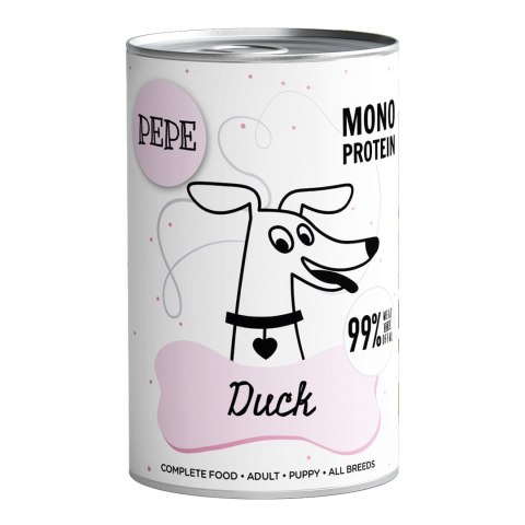 Paka Zwierzaka Pepe Duck 99% kaczka 400g Paka Zwierzaka Pepe Duck 99% kaczka 400g