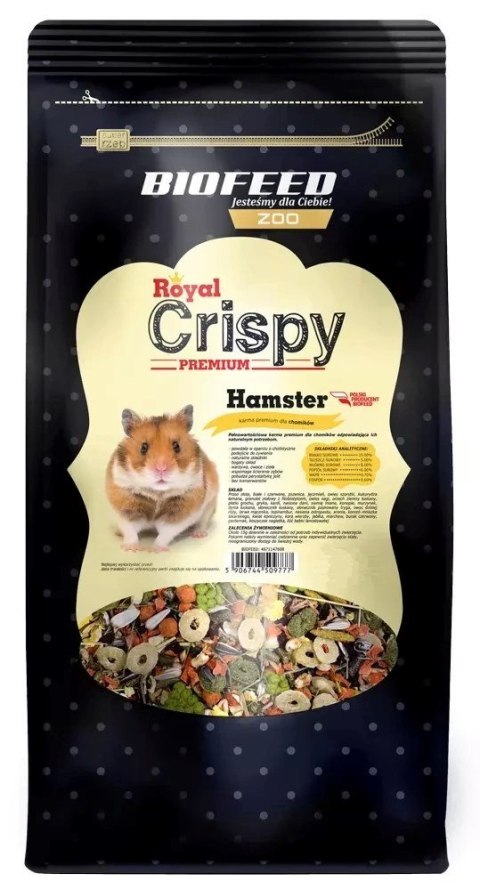 BIOFEED ROYAL CRISPY PREMIUM HAMSTER 0,75KG BIOFEED ROYAL CRISPY PREMIUM HAMSTER 0,75KG