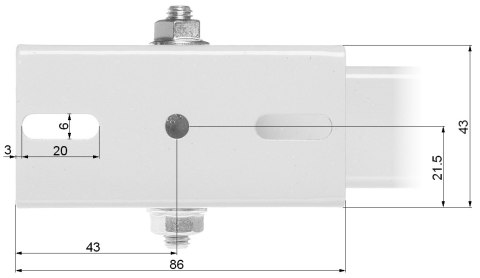 UCHWYT OBUDOWY NA SŁUP BRP-20W