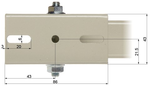 UCHWYT OBUDOWY NA SŁUP BRP-30W