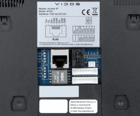 PANEL WEWNĘTRZNY M100-X Vidos IPX
