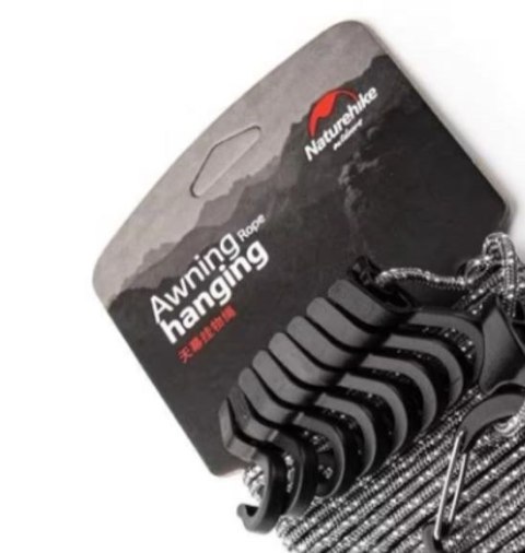 Linka wspinaczkowa Naturehike Awning Hang Rope NH19PJ040 -DARK GREY Linka wspinaczkowa Naturehike Awning Hang Rope NH19PJ040 -DARK GREY