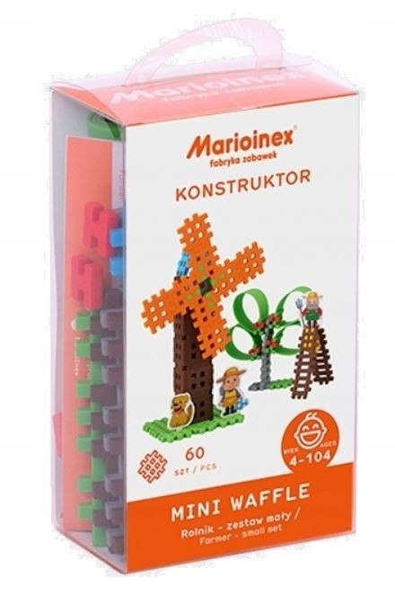Klocki konstrukcyjne mini waffle - rolnik zestaw mały blister Klocki konstrukcyjne mini waffle - rolnik zestaw mały blister