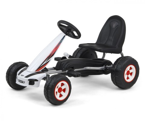 Gokart na pedały viper biało-czarny Gokart na pedały viper biało-czarny