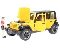 Jeep wrangler rubicon z rowerem i figurką