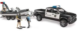 Pojazd dodge ram 2500 policyjny pikap z łodzią