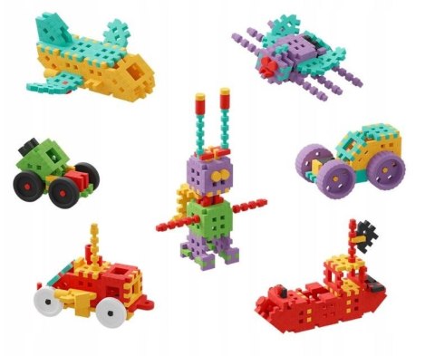 Klocki mini waffle - konstruktor majster 200 elementów Klocki mini waffle - konstruktor majster 200 elementów