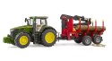 Traktor john deere 7r 350 z przyczepą leśną