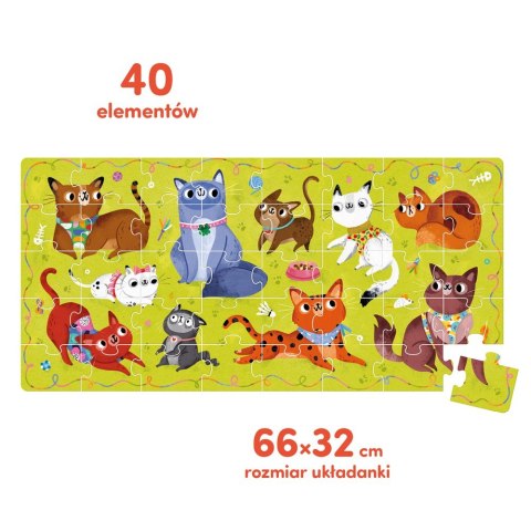 Puzzle 40 elementów miau - kotki Puzzle 40 elementów miau - kotki