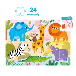 Układanka 24 elementy dzikie puzzle sawanna